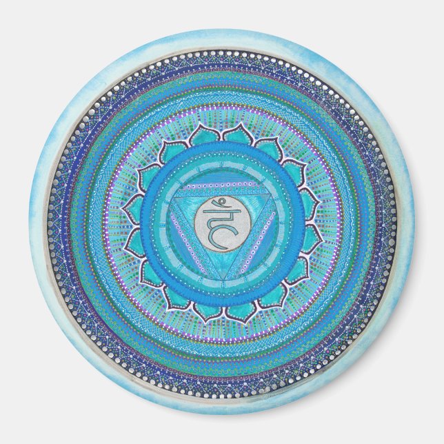 Íman Throat Chakra Mandala Magnet (Frente)