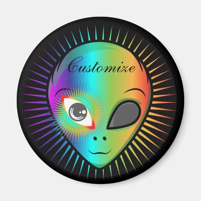 Íman Thunder_Cove da Cabeça de Alienígena Piscando em C (Frente)