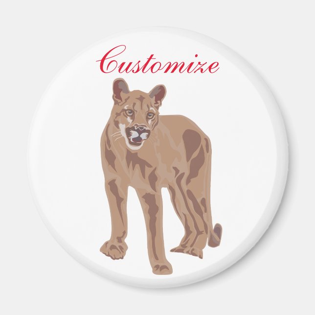 Íman Thunder_Cove Do Leão Da Montanha Cougar Puma (Frente)