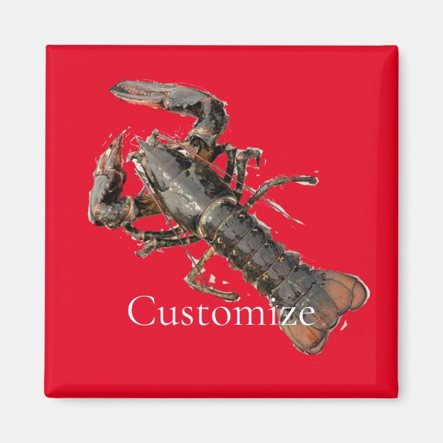 Íman Thunder_Cove, lagosta fresca de madeira (Frente)