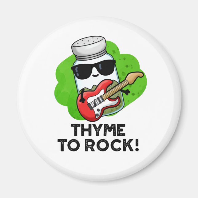 Íman Thyme Para Arremessar O Herb Pun (Frente)