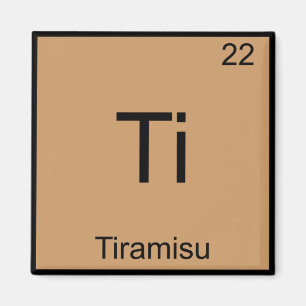 Íman Ti - Tiramisu Camiseta de Símbolo de Elemento de Q