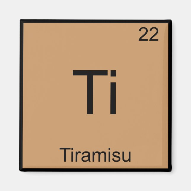 Íman Ti - Tiramisu Camiseta de Símbolo de Elemento de Q (Frente)