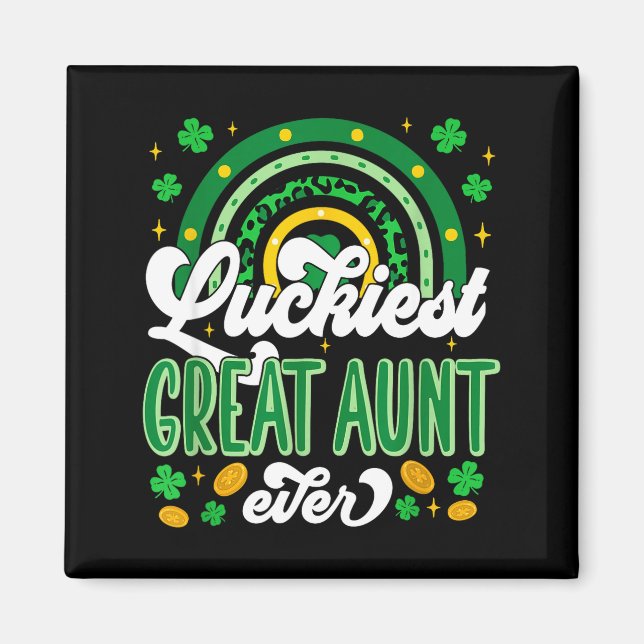 Íman Tia avó mais sortuda shamrocks sortudo st patrick' (Frente)