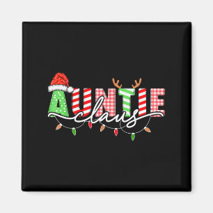 Íman Tia Claus Luzes de Natal Camisa Família M