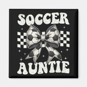 Íman Tia de Futebol Engraçada Coquete Laço Tia de Futeb