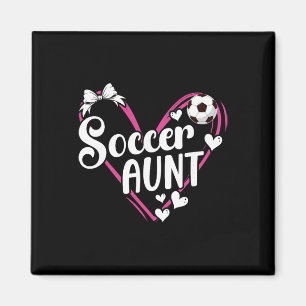 Íman Tia de Futebol Tia do Coração de um Tio de Futebol