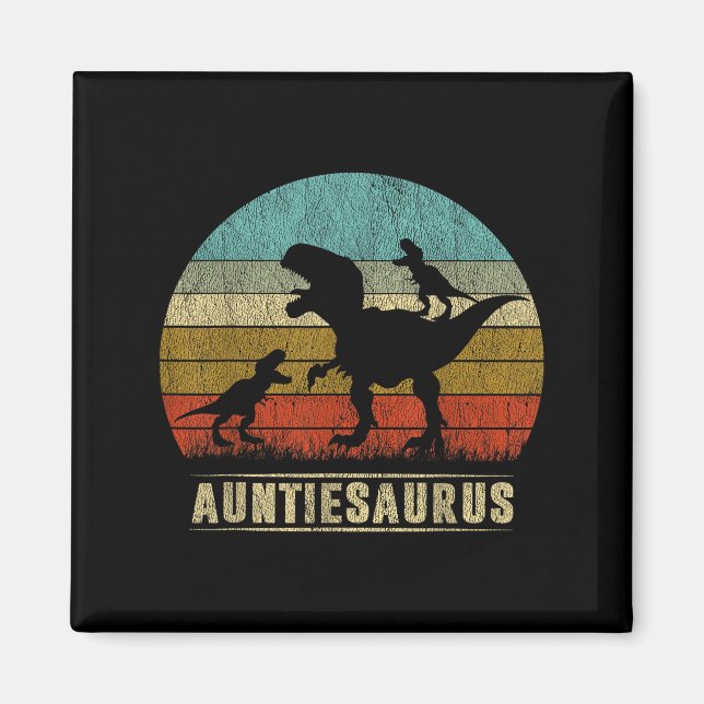 Íman Tia Dinossaur Auntiesaurus 2 Duas Crianças Corresp (Frente)