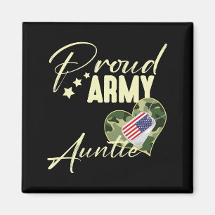 Íman Tia do Exército Orgulhosamente Camuflada Placa de