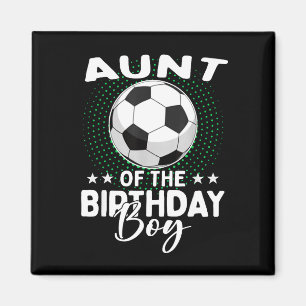 Íman Tia do menino de aniversário Jogador de futebol An