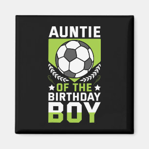 Íman Tia do Menino de Aniversário Jogador de Futebol Ti