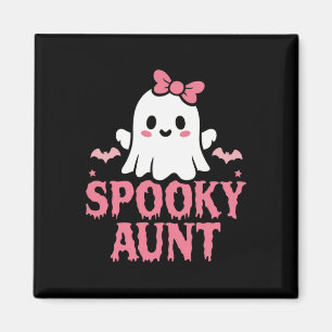 Íman Tia Família Bonita Branca Fantasma Boo Halloween