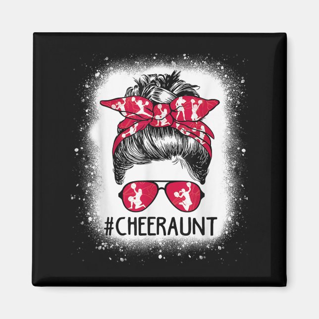 Íman Tia Life Messy Bun Cheerleader Branqueado Mães D (Frente)