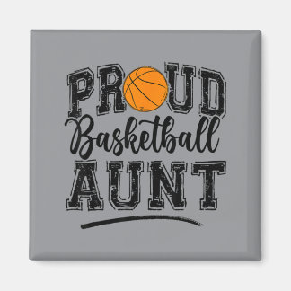 Íman Tia Orgulhosa De Basquete De Um Jogador De Basquet