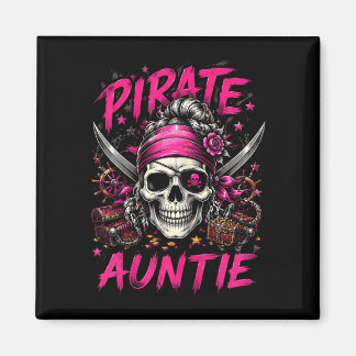 Íman Tia pirata caveira de família engraçada Jolly Roge