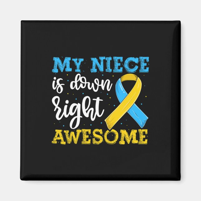 Íman Tia Trisomy Niece Down Syndrome Sensibilização (Frente)