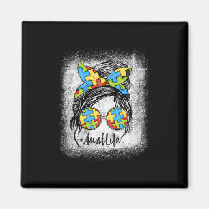 Íman Tia Vida Autismo Sensibilização Mensagem Bun Bleac