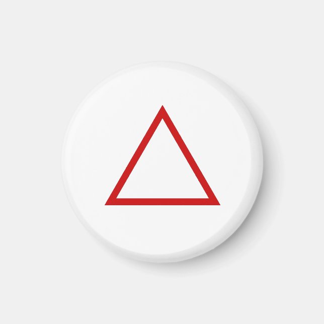 Íman Tic Tac Toe 1-1/4" Imã de geladeira "Triângulo" (Frente)