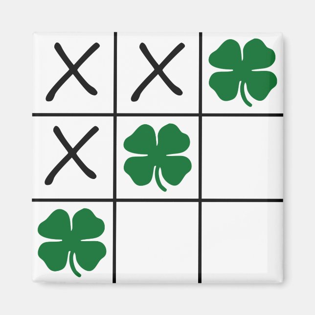 Íman Tic Tac Toe Shamrock (Frente)