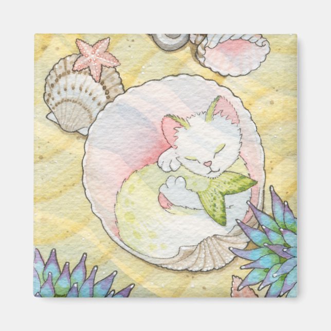 Íman Tidepool treasures imã quadrada (Frente)