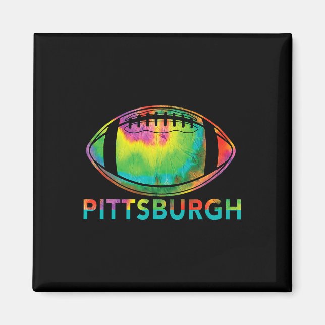 Íman Tie Dye Cool Football Design Apparel Pittsburgh  (Frente)