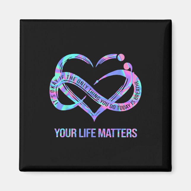 Íman Tie Dye Heart Your Life S Suicida Prevention Aware (Frente)