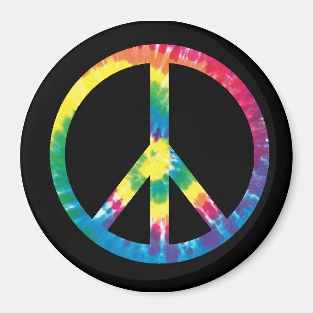 Íman Tie dye peace sign imnet (Frente)