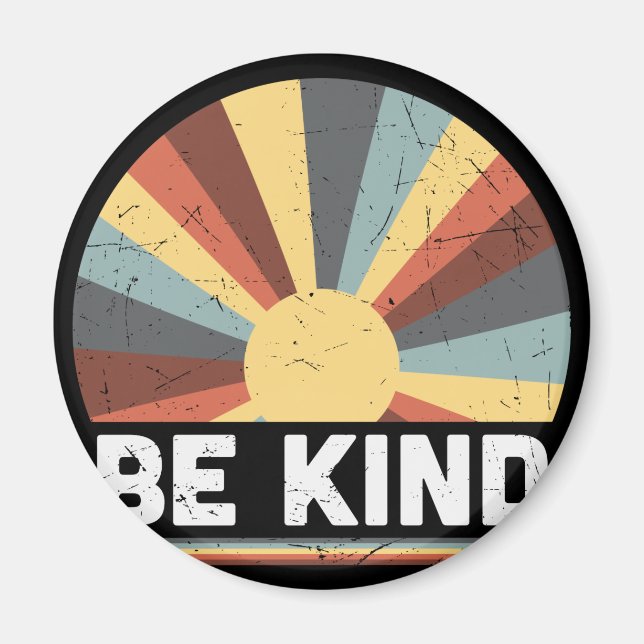 Íman Tie Dye Peace Symbol Hippie Be Kind (Frente)