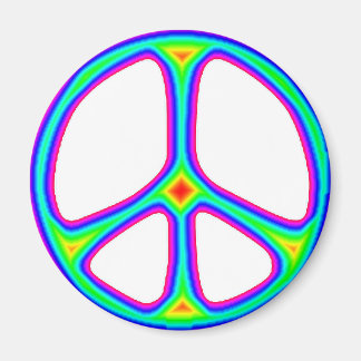 Íman Tie Dye Rainbow Peace Sign 60's Hippie Love
