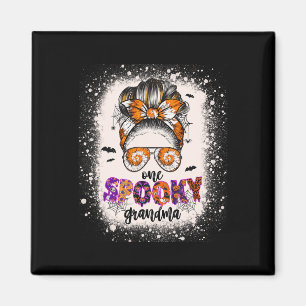 Íman Tie Dye Spooky Vovó Halloween Monster Messy Bun