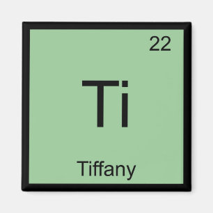 Íman Tiffany Name Chemistry Elemento de Química Mesa P