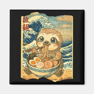 Íman Tigela de Ramen de Macarrão de Sloth Kawaii Engraç