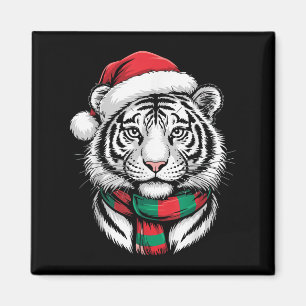 Íman Tiger Xmas Santa Hat Figurume De Natal
