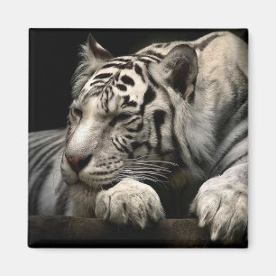 Íman Tigre Branco Descansado