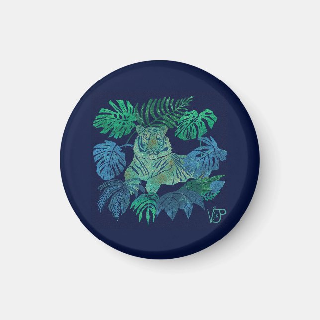 Íman Tigre da selva azul (Frente)