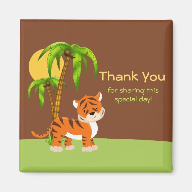 Íman Tigre De Bebê Bonito Obrigado Magnet (Frente)