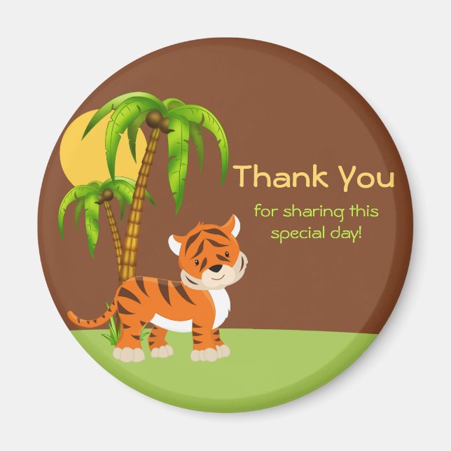 Íman Tigre De Bebê Bonito Obrigado Magnet (Frente)