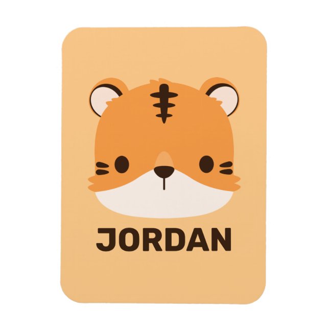 Íman Tigre de Cuta com Nome Personalizado (Vertical)