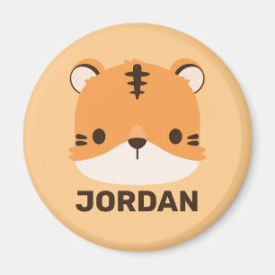 Íman Tigre de Cuta com Nome Personalizado
