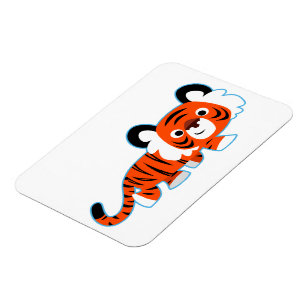 Íman Tigre de desenho bonito no ímã flexível da prowl