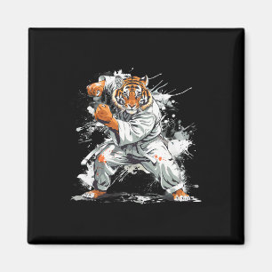 Íman Tigre de Kickboxing Aquarela Artes Marciais Karate