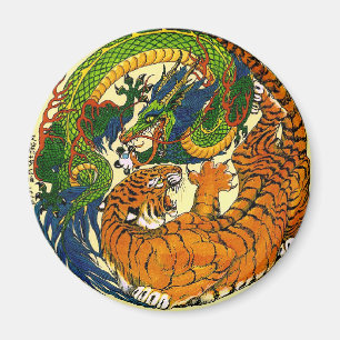 Íman Tigre & dragão Yin Yang