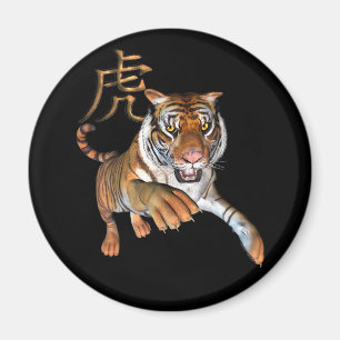 Íman Tigre e imã de geladeira chinesa do símbolo