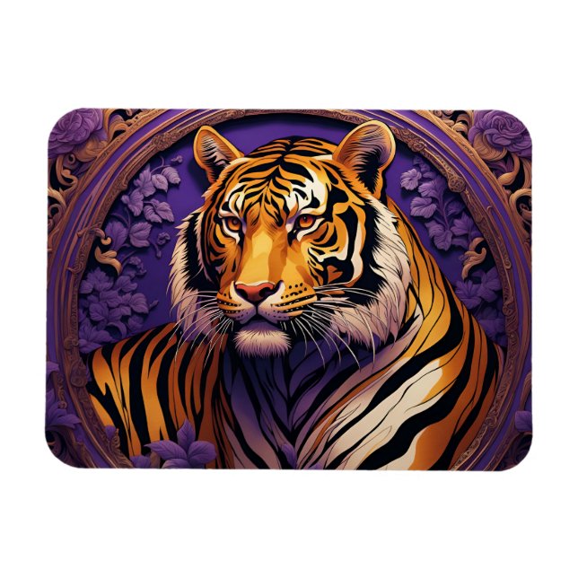 Íman Tigre em roxo (Horizontal)