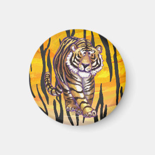 Íman Tigre Laranja e Preto Selvagem