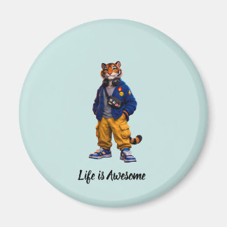 Íman Tigre Legal em Arte de Streetwear - Tigre de Estil