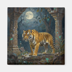 Íman Tigre nas Dunas Antigas sob a Lua Cheia