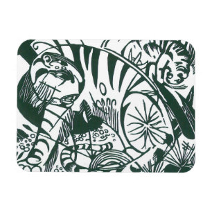 Íman Tigre por Franz Marc, Arte Expressionista Vintage