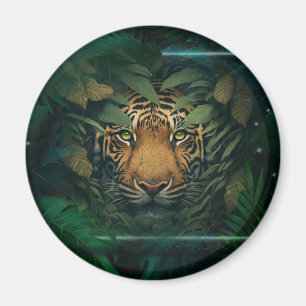 Íman Tigre se escondendo na Folhagem