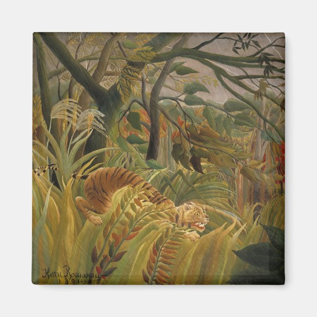 Íman Tigre surpreendido em uma tempestade tropical (Frente)